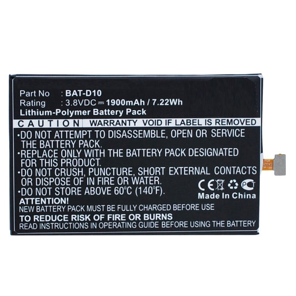 Batteries N Accessories BNA-WB-P3006 Cell Phone Battery - Li-Pol, 3.8V, 1900 mAh, Ultra High Capacity Battery - Replacement for Acer BAT-D10 Battery