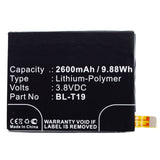 Batteries N Accessories BNA-WB-P9499 Cell Phone Battery - Li-Pol, 3.8V, 2600mAh, Ultra High Capacity - Replacement for Google BL-T19 Battery