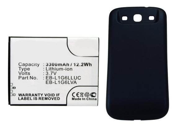 Batteries N Accessories BNA-WB-L3580 Cell Phone Battery - Li-Ion, 3.7V, 3300 mAh, Ultra High Capacity Battery - Replacement for Samsung EB-L1G6LLU Battery