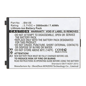 Batteries N Accessories BNA-WB-L16470 Cell Phone Battery - Li-ion, 3.7V, 2000mAh, Ultra High Capacity - Replacement for Myphone BM-06 Battery