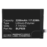 Batteries N Accessories BNA-WB-P17351 Cell Phone Battery - Li-Pol, 7.74V, 2100mAh, Ultra High Capacity - Replacement for OPPO BLP849 Battery