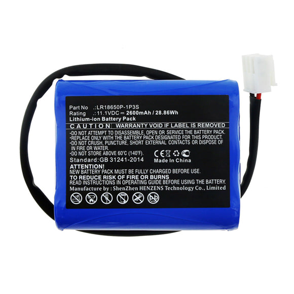 Batteries N Accessories BNA-WB-L13612 Medical Battery - Li-ion, 11.1V, 2600mAh, Ultra High Capacity - Replacement for Solaris LR18650P-1P3S Battery