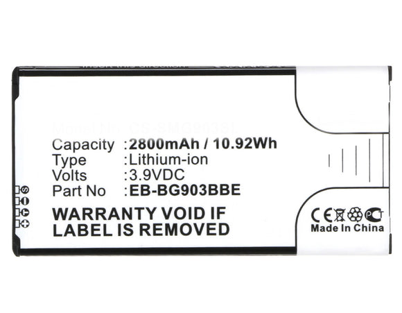 Batteries N Accessories BNA-WB-L3585 Cell Phone Battery - Li-Ion, 3.9V, 2800 mAh, Ultra High Capacity Battery - Replacement for Samsung EB-BG903BBA Battery