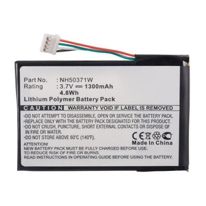Batteries N Accessories BNA-WB-P15045 GPS Battery - Li-Pol, 3.7V, 1300mAh, Ultra High Capacity - Replacement for Navigon 761NH50371W Battery