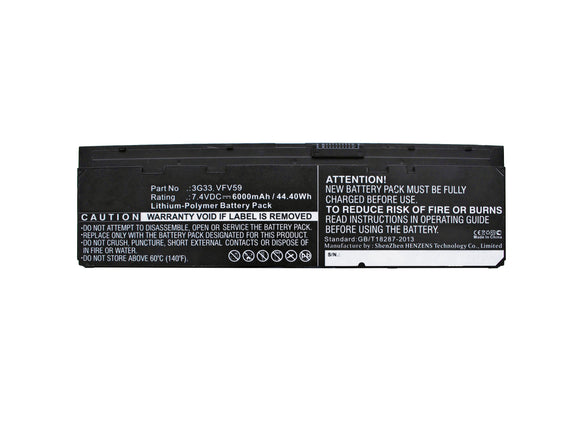 Batteries N Accessories BNA-WB-P4568 Laptops Battery - Li-Pol, 7.4V, 6000 mAh, Ultra High Capacity Battery - Replacement for Dell 0W57CV Battery