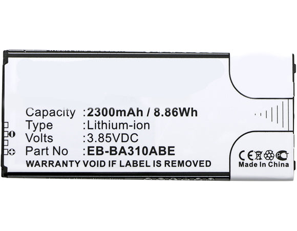 Batteries N Accessories BNA-WB-L3561 Cell Phone Battery - Li-Ion, 3.85V, 2300 mAh, Ultra High Capacity Battery - Replacement for Samsung EB-BA310ABE Battery