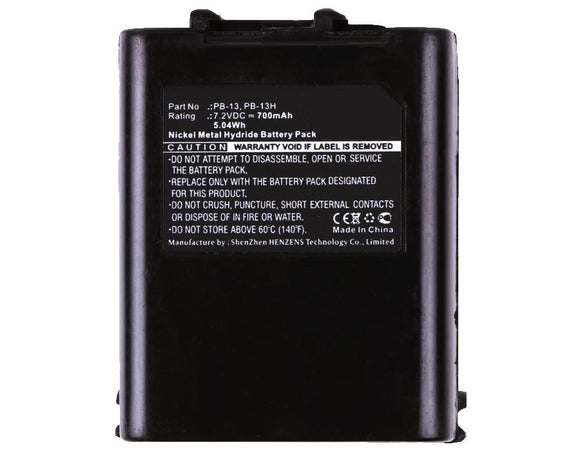 Batteries N Accessories BNA-WB-H8017 2-Way Radio Battery - Ni-MH, 7.2V, 700mAh, Ultra High Capacity Battery - Replacement for Kenwood PB-13, PB-13H, PB-14, PB-15, PB-17, PB-18 Battery