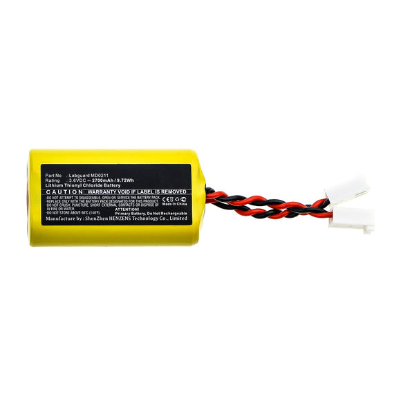 Batteries N Accessories BNA-WB-L12097 Alarm System Battery - Li-SOCl2, 3.6V, 2700mAh, Ultra High Capacity - Replacement for Allarme Labguard MD0211 Battery