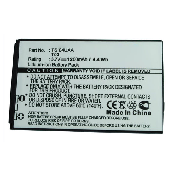 Batteries N Accessories BNA-WB-L13254 Cell Phone Battery - Li-ion, 3.7V, 1200mAh, Ultra High Capacity - Replacement for Toshiba TSI04UAA Battery