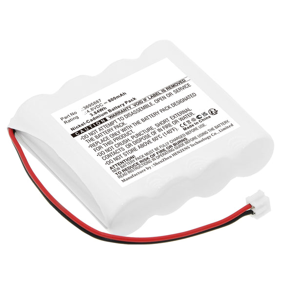 Batteries N Accessories BNA-WB-C18446 Emergency Lighting Battery - Ni-CD, 4.8V, 800mAh, Ultra High Capacity - Replacement for Indexa 3695887 Battery