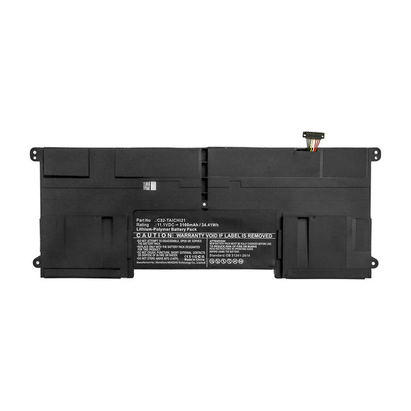 Batteries N Accessories BNA-WB-P15881 Laptop Battery - Li-Pol, 11.1V, 3100mAh, Ultra High Capacity - Replacement for Asus C32-TAICHI21 Battery