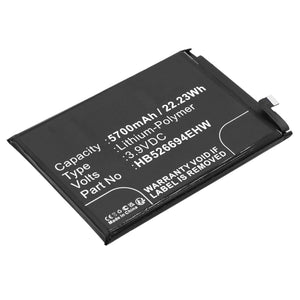 Batteries N Accessories BNA-WB-P18921 Cell Phone Battery - Li-Pol, 3.9V, 5700mAh, Ultra High Capacity - Replacement for Honor HB526694EHW Battery