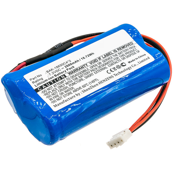 Batteries N Accessories BNA-WB-L11468 Medical Battery - Li-ion, 7.2V, 2600mAh, Ultra High Capacity - Replacement for G-CARE BAK-18650C4*2 Battery