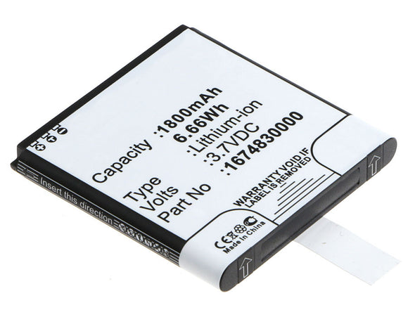 Batteries N Accessories BNA-WB-L4124 GPS Battery - Li-Ion, 3.7V, 1800 mAh, Ultra High Capacity Battery - Replacement for Falk 1674830000 Battery