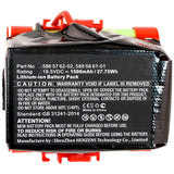 Batteries N Accessories BNA-WB-L11635 Lawn Mower Battery - Li-ion, 18.5V, 1500mAh, Ultra High Capacity - Replacement for Husqvarna 586 57 62-02 Battery