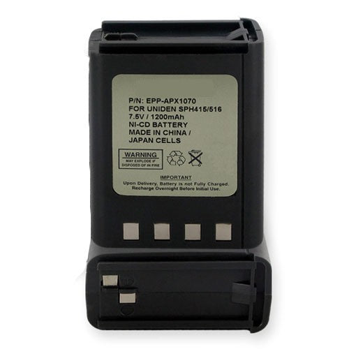 Batteries N Accessories BNA-WB-EPP-APX1070 2-Way Radio Battery - Ni-CD, 7.5V, 1200 mAh, Ultra High Capacity Battery - Replacement for Uniden APX1070 Battery