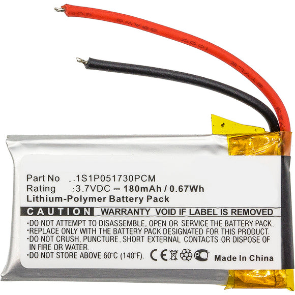 Batteries N Accessories BNA-WB-P8219 Wireless Headset Battery - Li-Pol, 3.7V, 180mAh, Ultra High Capacity Battery - Replacement for GN 1S1P051730PCM Battery