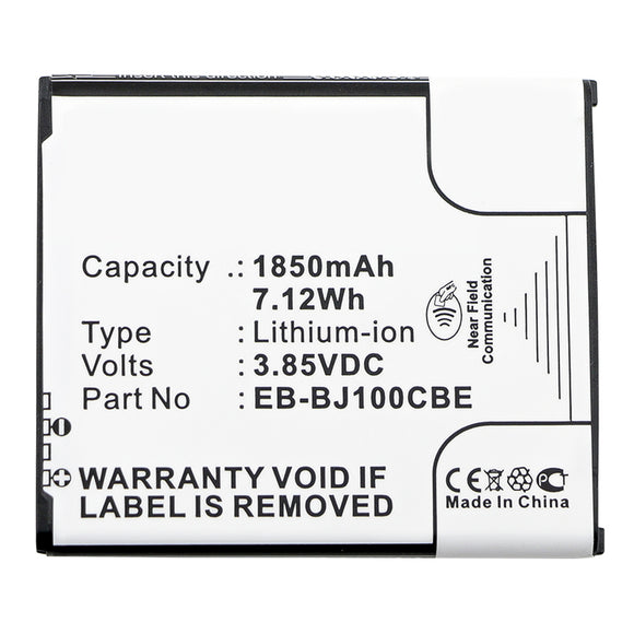 Batteries N Accessories BNA-WB-L13121 Cell Phone Battery - Li-ion, 3.85V, 1850mAh, Ultra High Capacity - Replacement for Samsung EB-BJ100BBE Battery