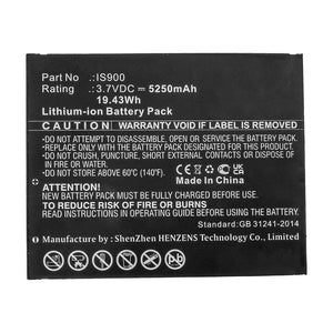 Batteries N Accessories BNA-WB-L14940 Credit Card Reader Battery - Li-ion, 3.7V, 5250mAh, Ultra High Capacity - Replacement for Pax IS900 Battery