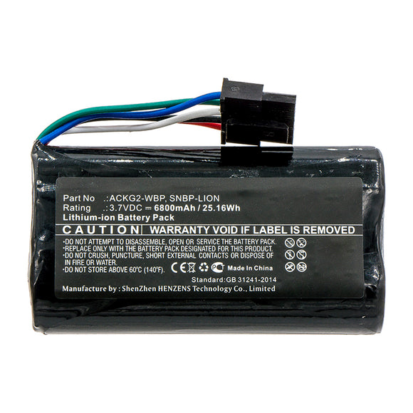 Batteries N Accessories BNA-WB-L14985 Equipment Battery - Li-ion, 3.7V, 6800mAh, Ultra High Capacity - Replacement for NetScout ACKG2-WBP Battery