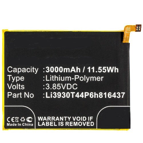 Batteries N Accessories BNA-WB-P8423 Cell Phone Battery - Li-Pol, 3.85V, 3000mAh, Ultra High Capacity Battery - Replacement for VODAFONE Li3930T44P6h816437 Battery