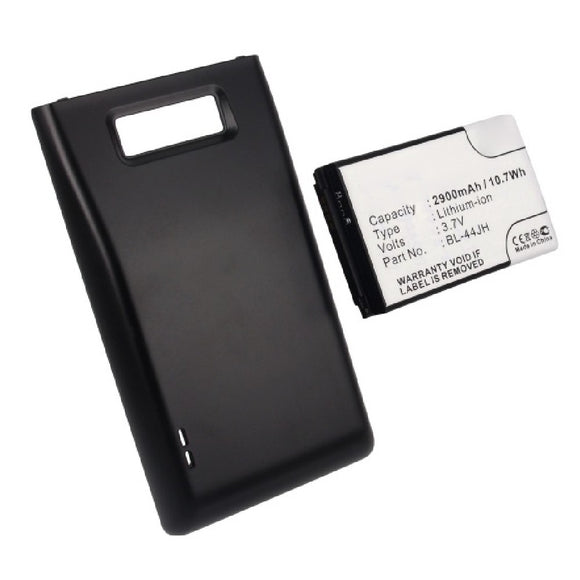 Batteries N Accessories BNA-WB-L12333 Cell Phone Battery - Li-ion, 3.7V, 2900mAh, Ultra High Capacity - Replacement for LG BL-44JH Battery