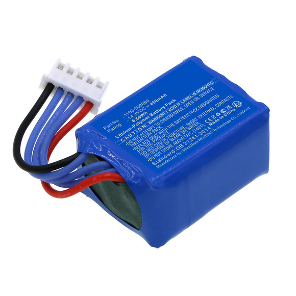 Batteries N Accessories BNA-WB-P17887 Alarm System Battery - Li-Pol, 14.8V, 450mAh, Ultra High Capacity - Replacement for WIR Elektronik 1100-000080 Battery