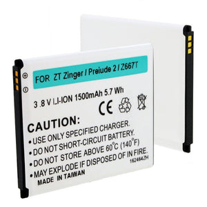 Batteries N Accessories BNA-WB-BLI-1358-1.5 Cell Phone Battery - Li-Ion, 3.8V, 1500 mAh, Ultra High Capacity Battery - Replacement for ZTE Li3815T43P3H6151421 Battery