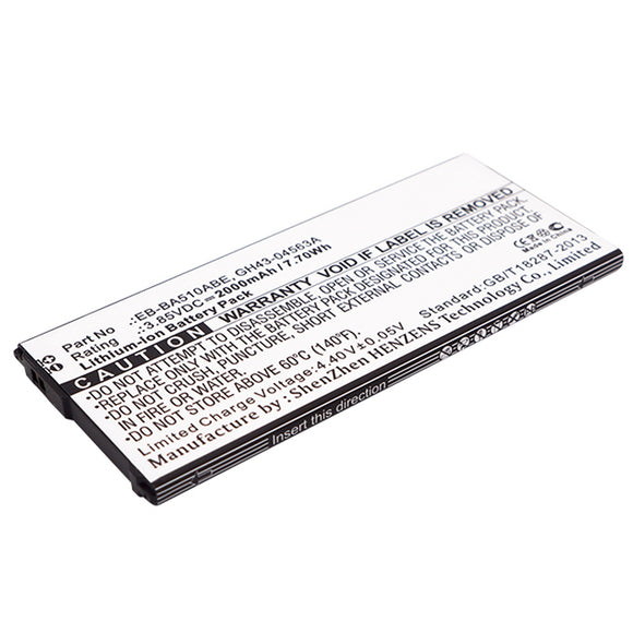 Batteries N Accessories BNA-WB-L3616 Cell Phone Battery - Li-Ion, 3.85V, 2000 mAh, Ultra High Capacity Battery - Replacement for Samsung EB-BA510ABE Battery