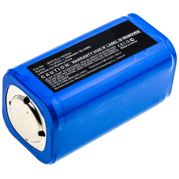 Batteries N Accessories BNA-WB-L11368 Flashlight Battery - Li-ion, 14.8V, 3400mAh, Ultra High Capacity - Replacement for Bigblue BATCELL18650x4 Battery