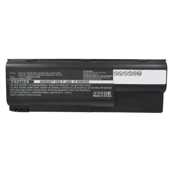 Batteries N Accessories BNA-WB-L9628 Laptop Battery - Li-ion, 14.4V, 4400mAh, Ultra High Capacity - Replacement for HP 395789-001 Battery