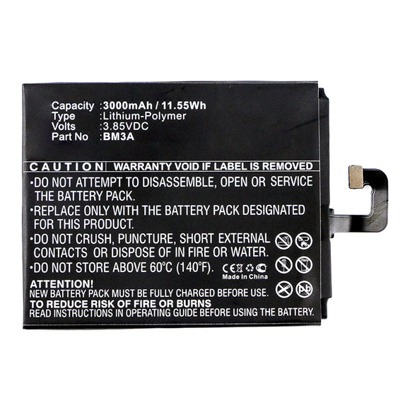 Batteries N Accessories BNA-WB-P14899 Cell Phone Battery - Li-Pol, 3.85V, 3000mAh, Ultra High Capacity - Replacement for Xiaomi BM3A Battery