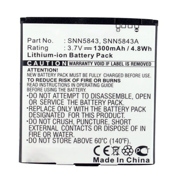 Batteries N Accessories BNA-WB-L16436 Cell Phone Battery - Li-ion, 3.7V, 1300mAh, Ultra High Capacity - Replacement for Motorola BP6X Battery