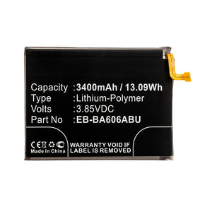 Batteries N Accessories BNA-WB-P13004 Cell Phone Battery - Li-Pol, 3.85V, 3400mAh, Ultra High Capacity - Replacement for Samsung EB-BA606ABU Battery