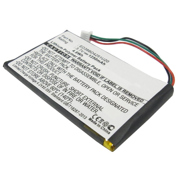 Batteries N Accessories BNA-WB-P4146 GPS Battery - Li-Pol, 3.7V, 1250 mAh, Ultra High Capacity Battery - Replacement for Garmin ED38BD4251U20 Battery