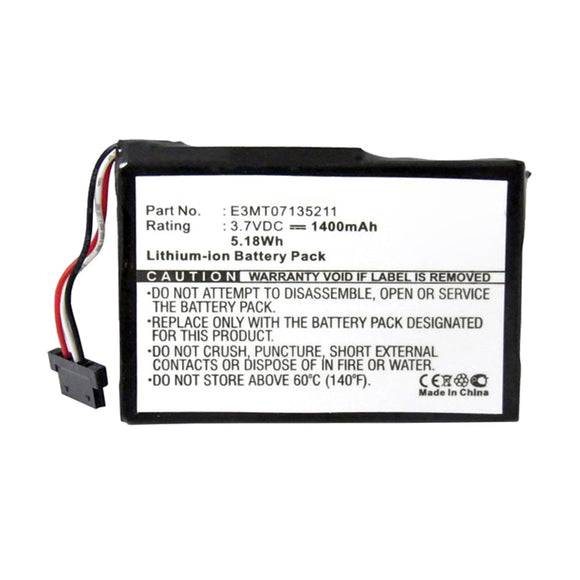 Batteries N Accessories BNA-WB-L15772 GPS Battery - Li-ion, 3.7V, 1400mAh, Ultra High Capacity - Replacement for BlueMedia E3MT07135211 Battery