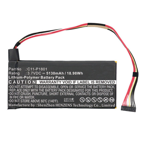 Batteries N Accessories BNA-WB-P11101 Tablet Battery - Li-Pol, 3.7V, 5130mAh, Ultra High Capacity - Replacement for Asus C11-P1801 Battery