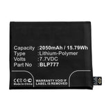 Batteries N Accessories BNA-WB-P14749 Cell Phone Battery - Li-Pol, 7.7V, 2050mAh, Ultra High Capacity - Replacement for OPPO BLP777 Battery