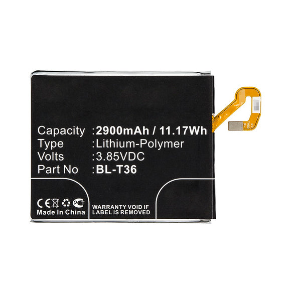 Batteries N Accessories BNA-WB-P12355 Cell Phone Battery - Li-Pol, 3.85V, 2900mAh, Ultra High Capacity - Replacement for LG BL-T36 Battery