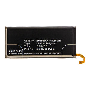 Batteries N Accessories BNA-WB-P13124 Cell Phone Battery - Li-Pol, 3.85V, 3000mAh, Ultra High Capacity - Replacement for Samsung EB-BJ800ABE Battery