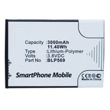Batteries N Accessories BNA-WB-P3518 Cell Phone Battery - Li-Pol, 3.8V, 3000 mAh, Ultra High Capacity Battery - Replacement for OPPO BLP569 Battery
