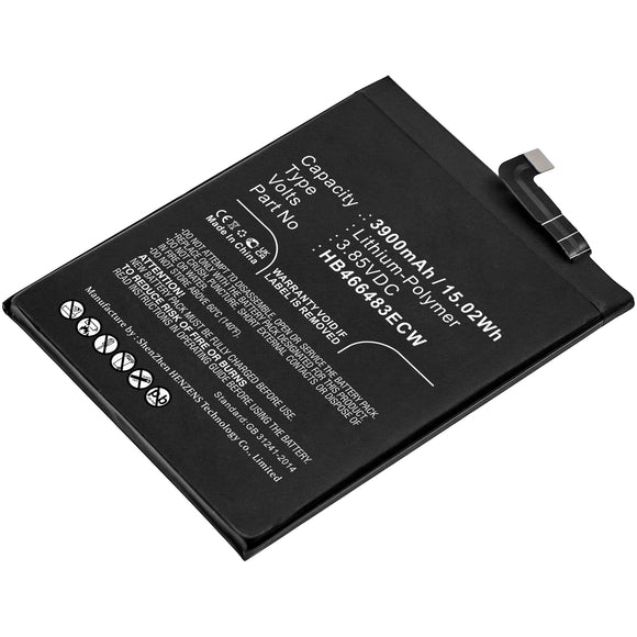 Batteries N Accessories BNA-WB-P17332 Cell Phone Battery - Li-Pol, 3.85V, 3900mAh, Ultra High Capacity - Replacement for Huawei HB466483ECW Battery