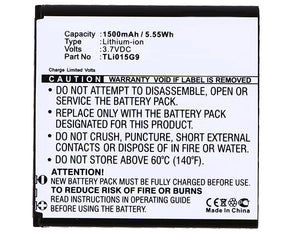 Batteries N Accessories BNA-WB-L3674 Cell Phone Battery - Li-Ion, 3.7V, 1500 mAh, Ultra High Capacity Battery - Replacement for TCL TLi015B1 Battery