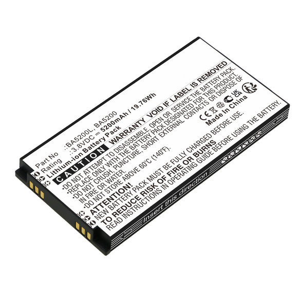 Batteries N Accessories BNA-WB-L18171 Equipment Battery - Li-ion, 3.8V, 5200mAh, Ultra High Capacity - Replacement for Unistrong BA5200 Battery