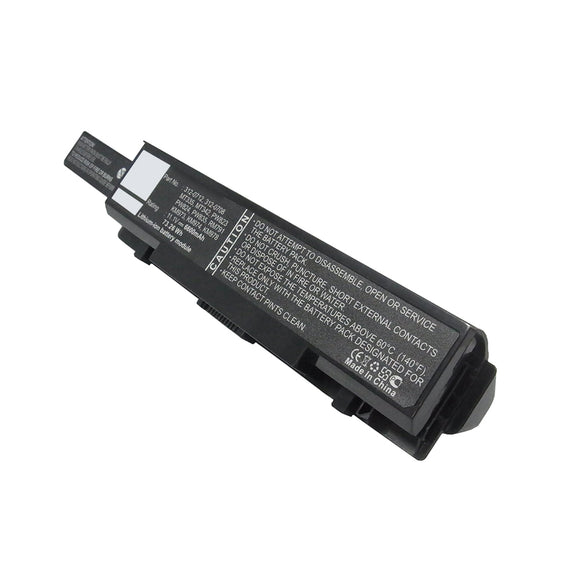 Batteries N Accessories BNA-WB-L10619 Laptop Battery - Li-ion, 11.1V, 6600mAh, Ultra High Capacity - Replacement for Dell KM973 Battery