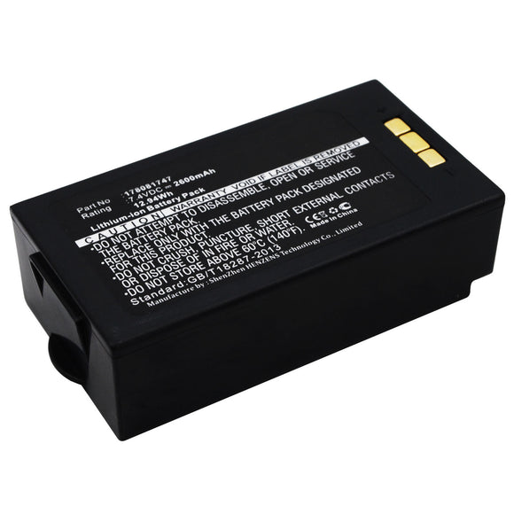 Batteries N Accessories BNA-WB-L1935 Credit Card Reader Battery - Li-Ion, 7.4V, 2600 mAh, Ultra High Capacity Battery - Replacement for Mobiwire 178081747 Battery