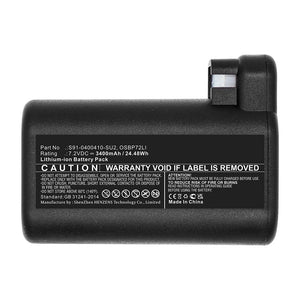 Batteries N Accessories BNA-WB-L16296 Vacuum Cleaner Battery - Li-ion, 7.2V, 3400mAh, Ultra High Capacity - Replacement for AEG OSBP72LI Battery