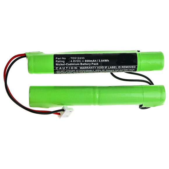 Batteries N Accessories BNA-WB-C10261 Emergency Lighting Battery - Ni-CD, 4.8V, 800mAh, Ultra High Capacity - Replacement for BAES TD512433 Battery