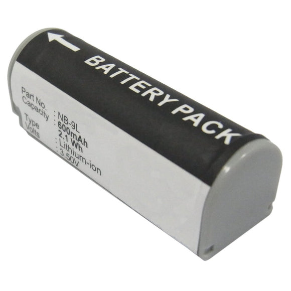 Batteries N Accessories BNA-WB-L8880 Digital Camera Battery - Li-ion, 3.6V, 600mAh, Ultra High Capacity - Replacement for Canon NB-9L Battery