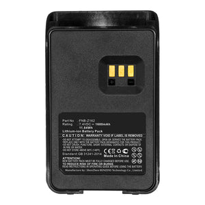 Batteries N Accessories BNA-WB-L14394 2-Way Radio Battery - Li-ion, 7.4V, 1600mAh, Ultra High Capacity - Replacement for Motorola FNB-Z162 Battery